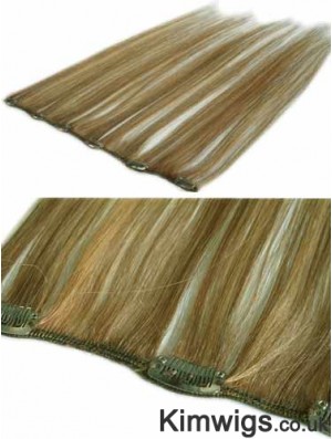 Amazing Blonde Straight Remy Human Hair Clip In Hair Extensions