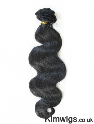 Tape In Hair Extensions With Remy Black Color Wavy Style