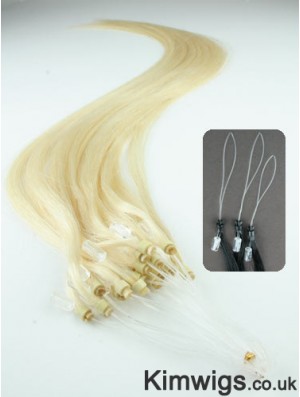 Perfect Blonde Straight Micro Loop Ring Hair Extensions