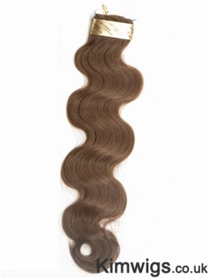 Brown Wavy Stick/I Tip Hair Extensions