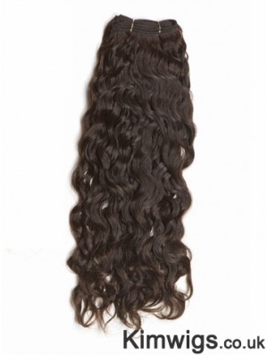 Curly Remy Human Hair Brown New Weft Extensions