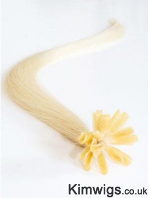 Blonde Straight Fashionable Nail/U Tip Hair Extensions