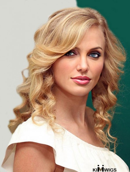 100% Hand-tied With Bangs Wavy Shoulder Length Blonde Suitable Taylor Swift Wigs