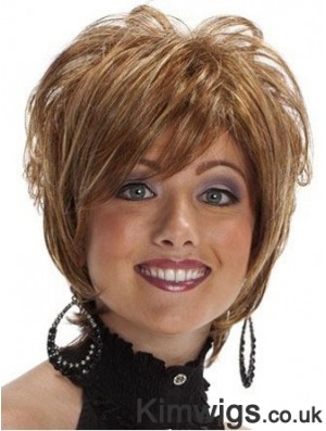 Short Layered Wavy Brown High Quality Synthetic Wigs