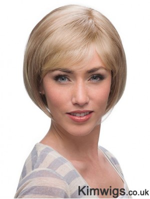 Chin Length Blonde Top 10 inch Straight Bob Wigs