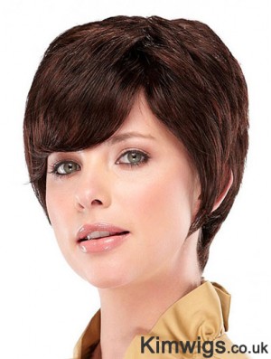 Cropped Layered Straight Auburn Exquisite Synthetic Wigs