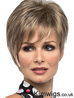 Straight With Bangs 8 inch Sassy Short Wigs