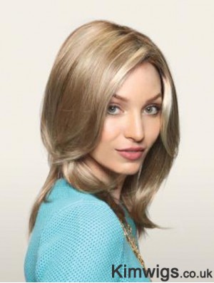 Layered Long Straight Blonde 16 inch Sassy Monofilament Wigs