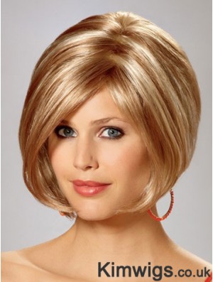 Capless Chin Length Straight Blonde Gorgeous Bob Wigs