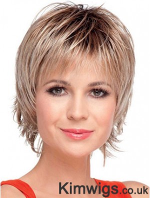 Boycuts Straight Blonde Capless Amazing Short Wigs