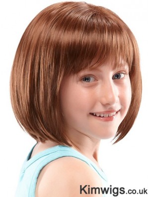 Kids Wigs UK Lace Front Chin Length With Synthetic