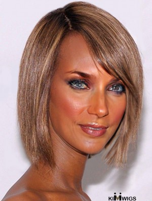 Chin Length Straight Lace Front Brown 10 inch Style Iman Wigs