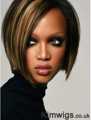 Ombre/2 Tone Straight Bobs Lace Front 10 inch Fashion Tyra Banks Wigs