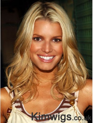 16 inch Good Blonde Long Wavy Layered Jessica Simpson Wigs