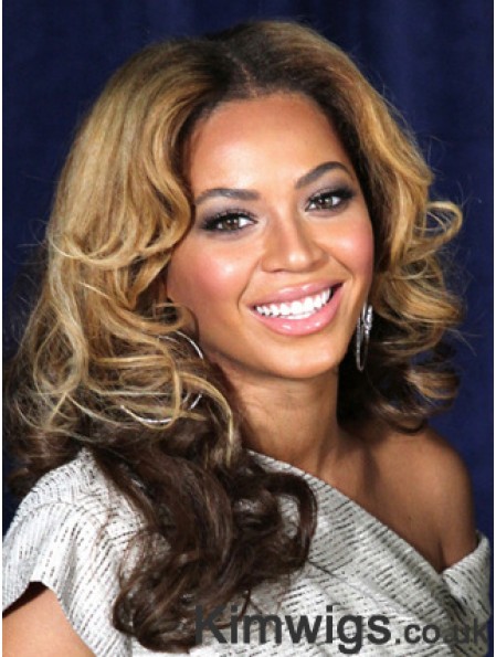 Ombre/2 tone Long Wavy Without Bangs Lace Front 16 inch Beyonce Wigs