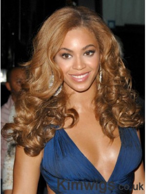 Brown Long Wavy Without Bangs Lace Front 22 inch Beyonce Wigs