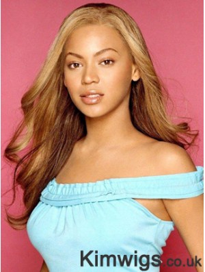 Brown Long Wavy Without Bangs Lace Front 24 inch Beyonce Wigs