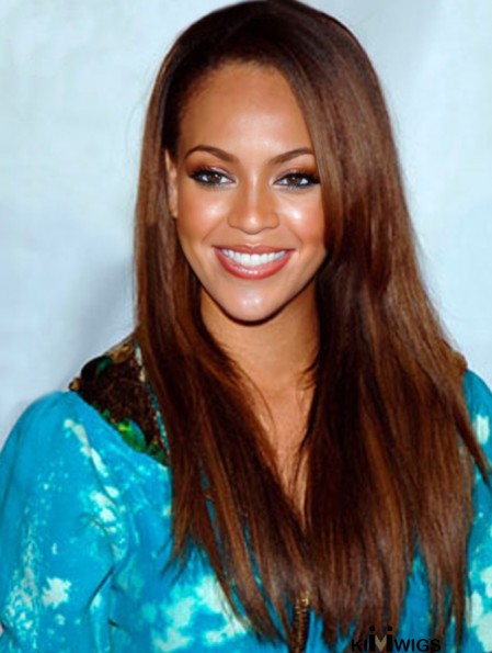 Brown Straight Layered Lace Front 22 inch Online Rihanna Wigs