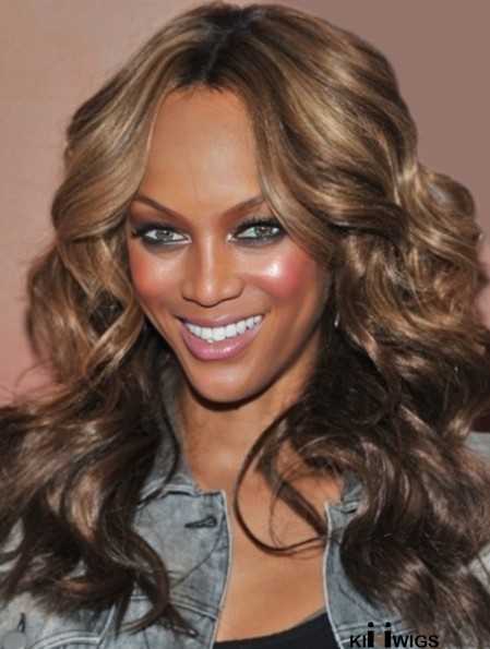 Ombre/2 Tone Wavy Without Bangs Lace Front 18 inch Trendy Tyra Banks Wigs