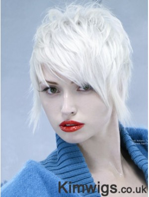 Full Lace Boycuts Wig Fashion White Platinum Wig For Sale Online