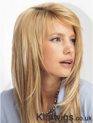 Trendy Blonde Straight Synthetic Clip In Hair Extensions