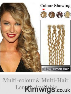 Hairstyles Brown Curly Micro Loop Ring Hair Extensions