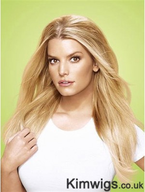 High Quality Blonde Straight Synthetic Clip In Hair Extensions